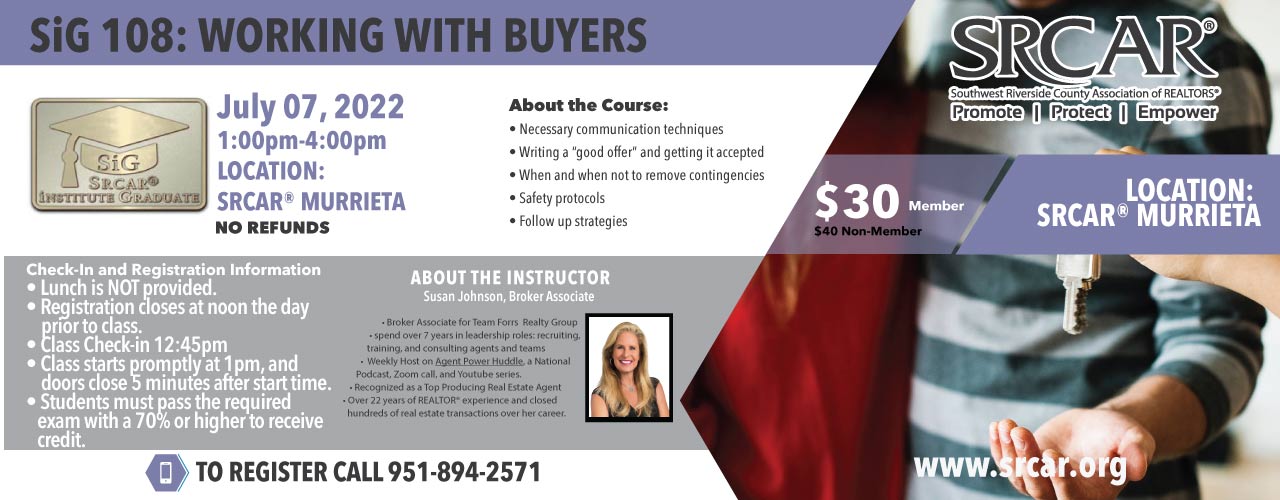 SiG 108: Working with Buyers - July 7th